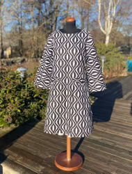 Klänning ”Hippie” svart/vit africa