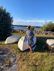 Klänning ”Hippie” svart/vit africa