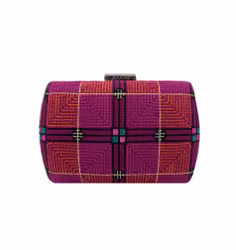 Hebron Box Canvas Clutch – Disc of Feathers