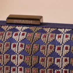 Handbag Clutch-Flat Silk - Purple