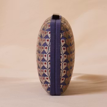 Handbag Clutch-Flat Silk - Purple
