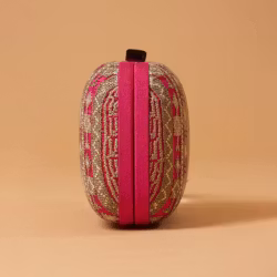 Handbag Clutch-Box Pink Silk