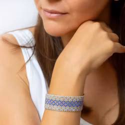 Handmade Beaded Bracelet - The Syrian Inhabited Scroll
