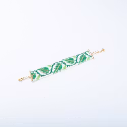 Handmade Beaded Bracelet - The Leaf