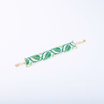 Handmade Beaded Bracelet - The Leaf