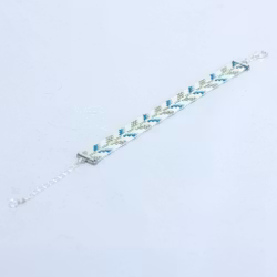 Handmade Bead Bracelet - The Trees, in Moody Blue