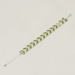 Handmade Bead Bracelet - The Trees, in Olive Green