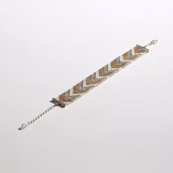 Handmade Beige Beaded Bracelet - Sickles
