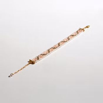 Handmade Beaded Bracelet - Tulip, in Pink