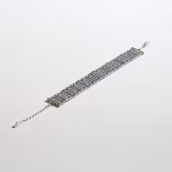 Moody Blue Handmade Beaded Bracelet - Chain Mail