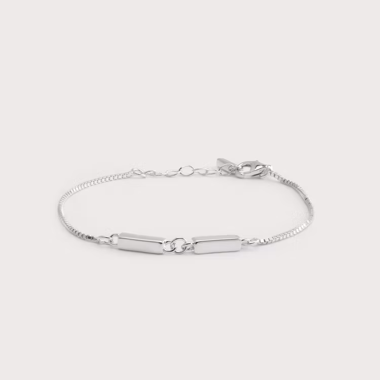 Linked armbånd sølv