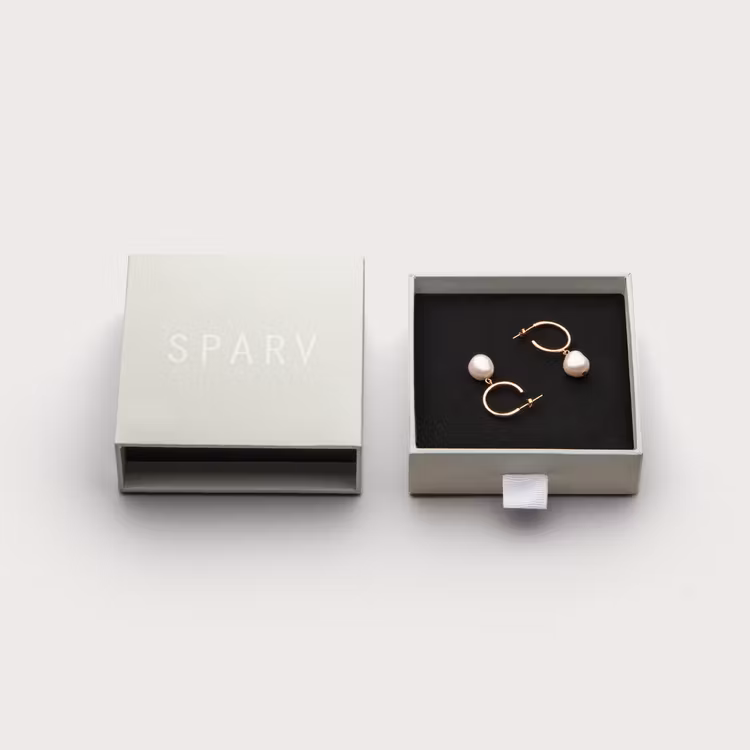 Pearly hoops øreringe Sparv