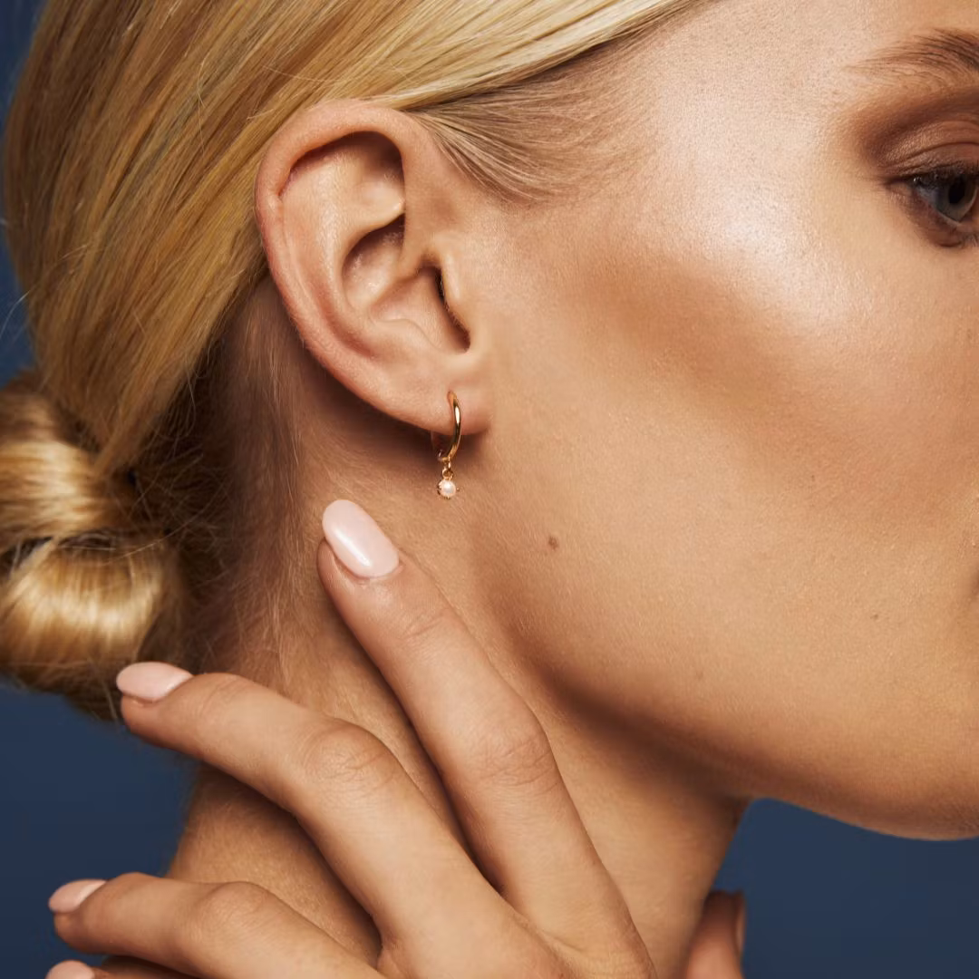 Petite Pearly hoops øreringe