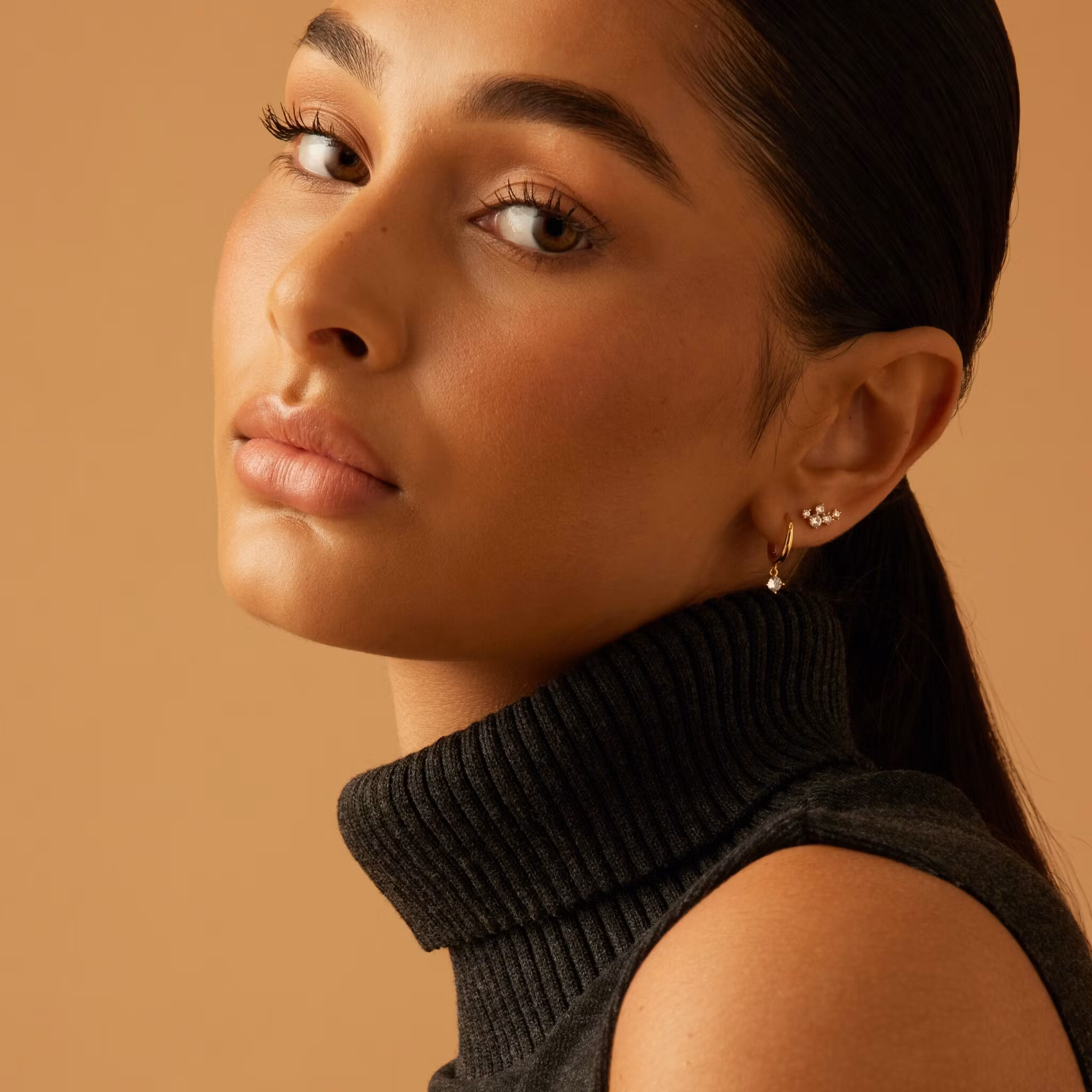Petite Sparkling hoops korvakorut