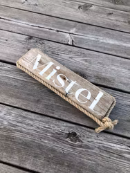 Mistel - skylt av drivved