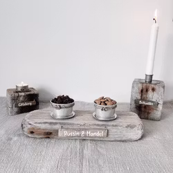 Skålar på drivved - Russin & Mandel