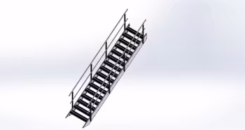 Räcke till Sapa 900 mm & 1200 mm Aluminiumtrappa