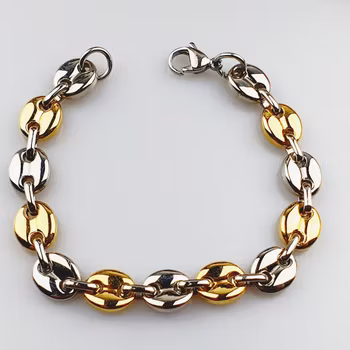 Rostfritt stål Armband tvåfärg
