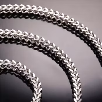 Kedja i rostfritt stål silverfärg