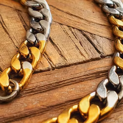 Kedja i rostfritt stål tvåfärg