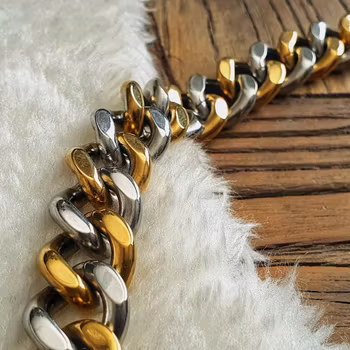 Kedja i rostfritt stål tvåfärg