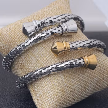 Rostfritt stål Armband tvåfärg