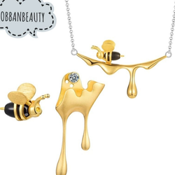 Smycken set i Äkta silver  (Halsband+Örhänge)