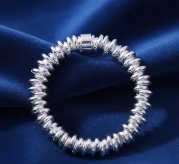 Silverglans Spiralarmband