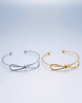 Rosett Bangle – Minimalistiskt armband i guld och silver