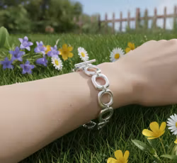 Tidlös Elegans – Fyrkantigt Länkarmband