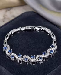 Safirblå Drömarmband