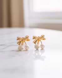 Ros & Pärla rosettörhängen