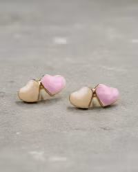 Hjärtörrhängen i Pastell