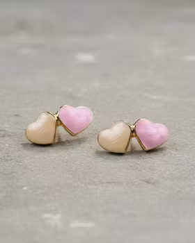 Hjärtörrhängen i Pastell