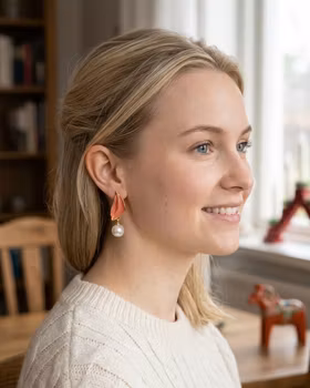 Pärldroppar "Vintage Blad"