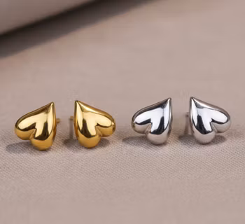 Lykka Heart Studs