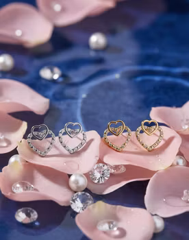 Hjärtans Elegans – Dubbla Hjärtörhängen