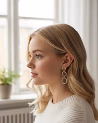 Glimrande Trio Örhängen