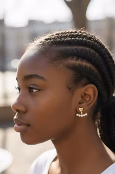 Hjärtat & Pärlan – Eleganta Ear Jackets