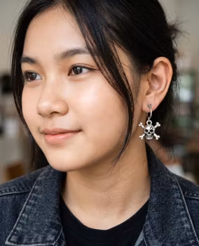 Sweet & Rebel Skull Hoops 💀✨