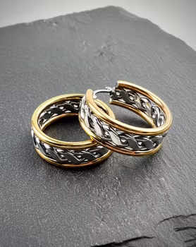 Golden Twist Hoop Earrings