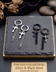 The Duo Collection: Cross & Chain Hoops