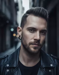 "Little Spike" – Svarta Rockiga Hoop-örhängen