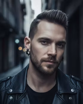 "Little Spike" – Svarta Rockiga Hoop-örhängen