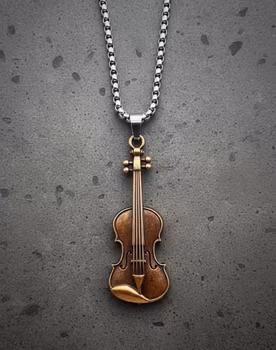 Melodiös Elegans – Fiolhänge i Bronsfinish