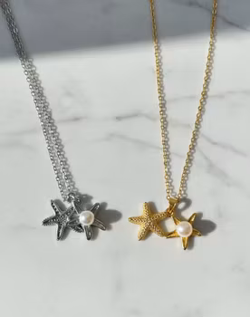 Twin Starfish Pearl Necklace 🐚✨