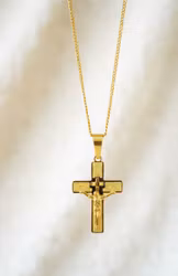 Guldglänsande Korshalsband – En tidlös symbol för hopp ✨