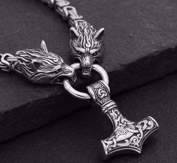 Tufft Vikingahalsband med Tors Hammare