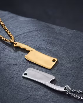 Little Chef Cleaver Necklace 🔪✨