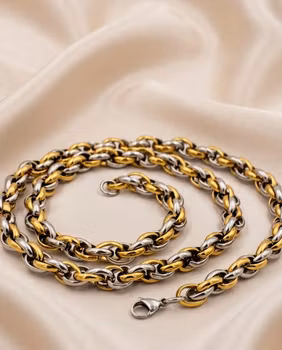 Kedja i rostfritt stål tvåfärg
